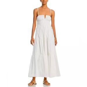 Moon River - Shirred Cotton Midi dress